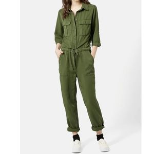 TOPSHOP Green Boiler Jumpsuit
